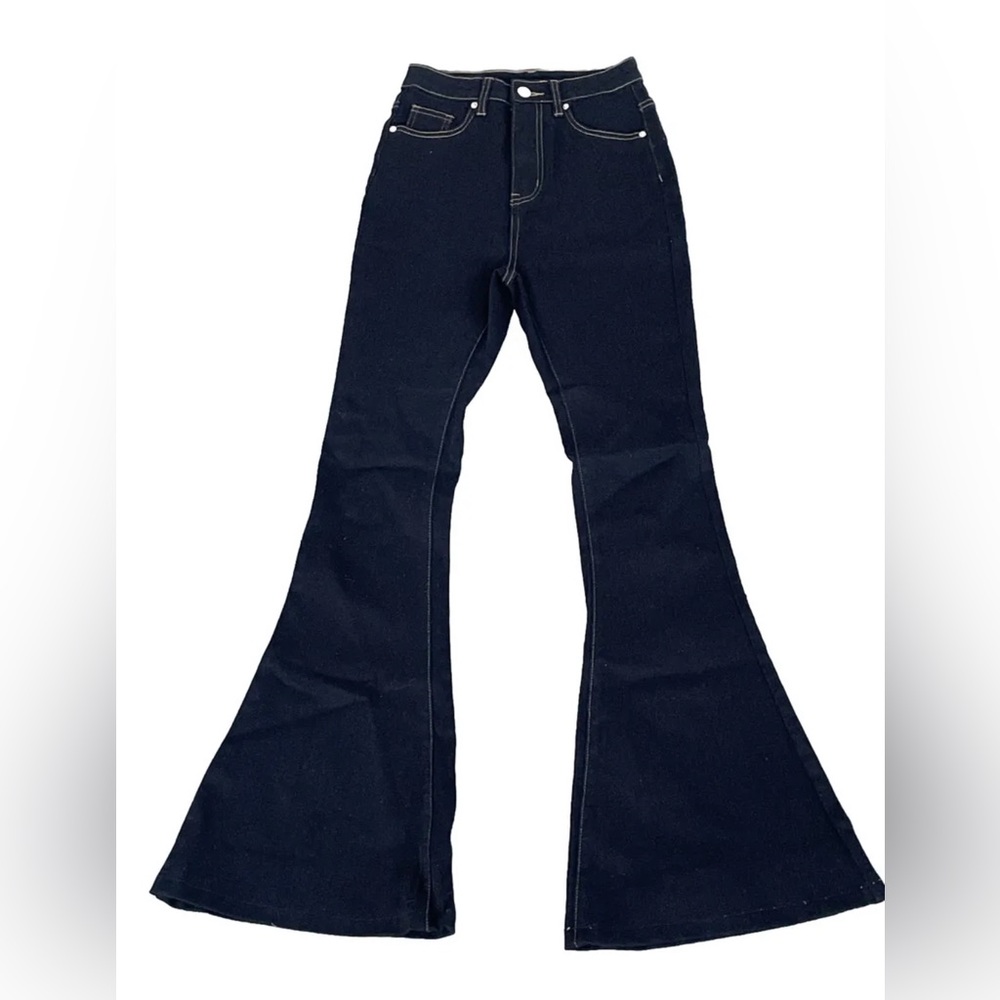 Shein Bell Bottom Flare Stretch Skinny Jeans SZ US 2 X-Small 34 Long